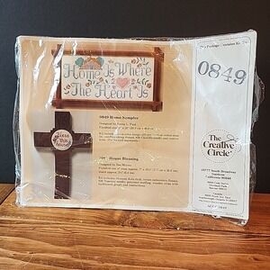 The Creative Circle Home Sampler Embroidery Kit #0849 Karen L Paul 8" x 16" New